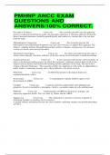 PMHNP ANCC EXAM QUESTIONS AND ANSWERS/100%CORRECT