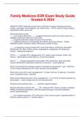   Family Medicine EOR Exam Study Guide Graded A 2024 