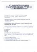 ATI MEDICAL SURGICAL CMS  PROCTORED EXAM 2023/2024 A   GRADED  package deal