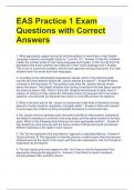 EAS Practice 1 Exam Questions with Correct Answers 