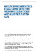 NR 224 FUNDAMENTALS FINAL EXAM 2023