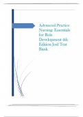 Test Bank For NURS 5002: Advanced Practice Nursing: Essentials for Role Development 4th Edition Joel||ISBN NO;10,0803660448||ISBN NO;13, 978-0803660441||All Chapters||Complete Guide A+