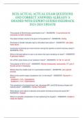 RCIS ACTUAL ACTUAL EXAM QUESTIONS  AND CORRECT ANSWERS ALREADY A  GRADED WITH EXPERT GUIDED FEEDBACK  2023-2024 UPDATE The purpose of Biventricular pacemakers is to? - ANSWERS- To synchronize the  contraction of both ventricles The ideal contrast volume t