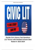 Florida Civics Literacy Exam Q&A Bundle. 