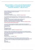 RELIAS ED RN A ACTUAL EXAM 150 QUESTIONS  ANDS CORRECT ANSWERS 2023-2024 UPDATE  ALREADY GRADED A+ |BRAND NEW!! During cardiogenic shock what temporary intervention might be ordered to improve  perfusion until definitive treatment is provided? Coronary ar