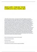 SPēD SAPPC INDUSEC WITH COMPLETE SOLUTIONS 2023