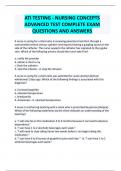 ATI- NURSE LOGIC 2.0- NURSING CONCEPTS (ADVANCE TEST)