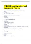 CSI104 Exam Questions and Answers All Correct 