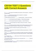 CSI104 TEST 2 Questions with Correct Answers 