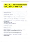 CSIT 2023 Exam Questions with Correct Answers 