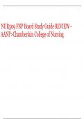 NUR509 FNP Board Study Guide REVIEW -AANP>Chamberlain College of Nursing