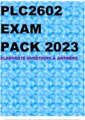 PLC2602 EXAM PACK 2023