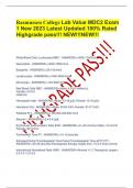  Rasmussen College Lab Value MDC2 Exam 1 New 2023 Latest Updated 100% Rated Highgrade pass!!! NEW!!!NEW!!!