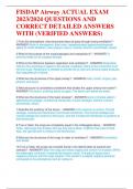 FISDAP Airway ACTUAL EXAM 2023/2024 QUESTIONS AND CORRECT DETAILED ANSWERS WITH (VERIFIED ANSWERS) 