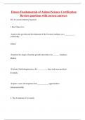 Elanco Fundamentals of Animal Science Certification Review questions with correct answers