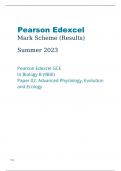 Pearson Edexcel Biology B 9BI0/02  Question Paper and Mark Scheme June2023.