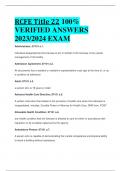 RCFE Title 22 100%  VERIFIED ANSWERS  2023/2024 EXAM