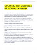 CPCU 530 Test Questions with Correct Answers 