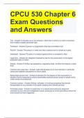 CPCU 530 Chapter 6 Exam Questions and Answers 