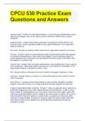 CPCU 530 Practice Exam Questions and Answers 