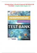 Test Bank for Pathophysiology A Practical Approach 4th Edition chapter 1-14 / /Complete Guide 2023