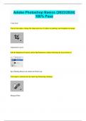 Adobe Photoshop Basics (2023/2024) 100% Pass
