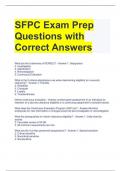 SFPC Exam Prep Questions with Correct Answers 