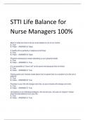 STTI Life Balance for  Nurse Managers 100%