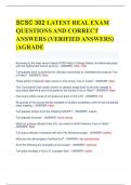 SCSC 302 LATEST REAL EXAM  QUESTIONS AND CORRECT  ANSWERS (VERIFIED ANSWERS) |AGRADE