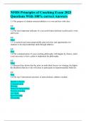 NFHS Principles of Coaching Exam 2023 Questions With 100% correct Answers