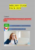 MRL2601 EXAM PACK 2024