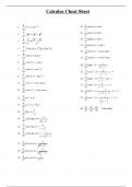 Calculus cheat sheet