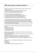 206 community nursing chapter 4 Final Exam Questions & Answers