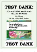 FOUNDATIONS AND ADULT HEALTH NURSING 8TH EDITION TEST BANK Latest Verified Review 2023 Practice Questions and Answers for Exam Preparation, 100% Correct with Explanations, Highly Recommended, Download to Score A+