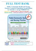 Test Bank for Public / Community Health and Nursing Practice Caring for Populations 2nd Edition By Christine L. Savage 9780803677111 Chapter 1-51 | Complete Guide A+