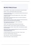 MLPAO FINALS Exam with complete solutions