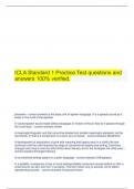   ICLA Standard 1 Practice Test questions and answers 100% verified.