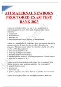 ATI MATERNAL NEWBORN PROCTORED EXAM TEST BANK 2023