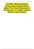 DAVIS ADVANTAGE FOR Maternal-Newborn Nursing latest complete Newest update The Critical Components of Nursing Care, 10th Edition, Roberta Durham, Linda Chapman