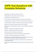 CSPE Test Questions with Complete Solutions 