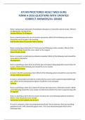 ATI RN PROCTORED ADULT MED-SURG FORM A 2016 QUESTIONS WITH UPDATED  CORRECT ANSWERS/A+ GRADE Nurse is preparing to administer thrombolytic therapy to a client with ischemic stroke. Which is an appropriate nursing action Elevate HOB btw 25-30 degrees Nurse