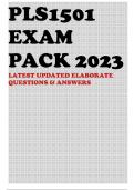 PLS1501 EXAM PACK 2023 