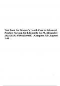 Test Bank For Women’s Health Care in Advanced Practice Nursing 2nd Edition By Ivy M. Alexander | 9780826190017 | Complete All Chapters 1-46