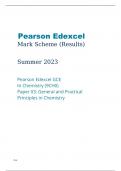 Edexcel Chemistry 9CH0/03 Question Paper and Mark Scheme June2023.