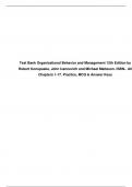 Test Bank for Organizational Behavior and Management 12th Edition by Robert Konopaske, John Ivancevich and Michael Matteson. ISBN-. All Chapters 1-17. Practice, MCQ & Answer Keys A+