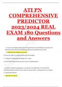 ATI PN COMPREHENSIVE PREDICTOR 2023 2024 REAL EXAM 180 Questions and Answers