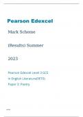 Edexcel English Literature 9ET0/03 Mark Scheme June2023.