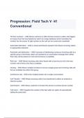 Progression: Field Tech V - VI Conventional Questions & Solutions Latest Update (A+ GRADED)