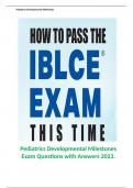 IBCLC Exam #1/ IBCLC Prep Test/ IBCLC 2 Exam/ Pediatrics Developmental Milestones/ BFA Ch 8 Sore Nipples Exam & More.  