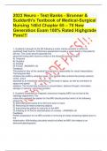 2023 Neuro - Test Banks - Brunner & Suddarth-s Textbook of Medical-Surgical Nursing 14Ed Chapter 65 – 70 New Generation Exam 100- Rated Highgrade Pass!!!.pdf